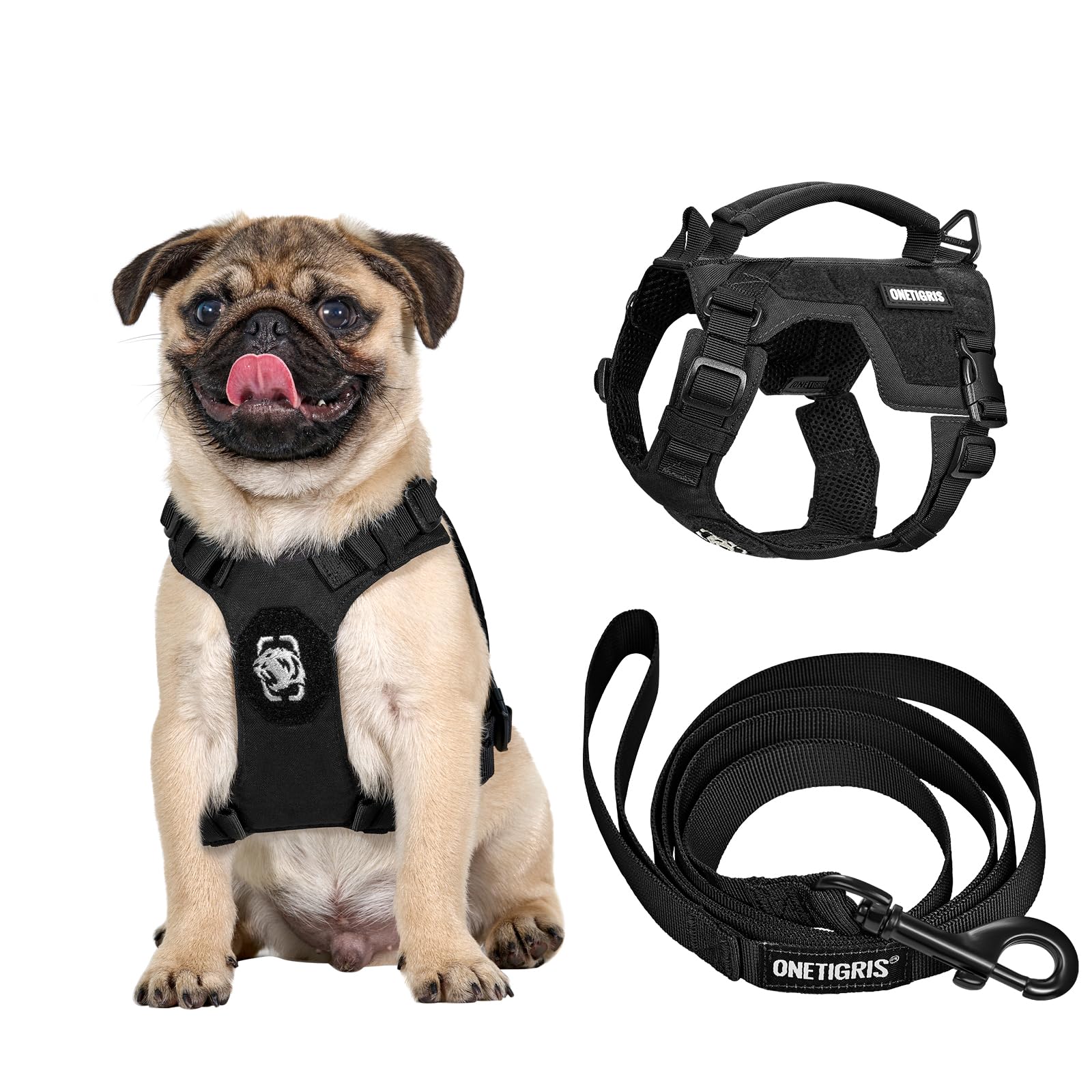 Amazon | OneTigris 犬 ハーネス 小/中型犬に向け 引っ張り防止 喉に